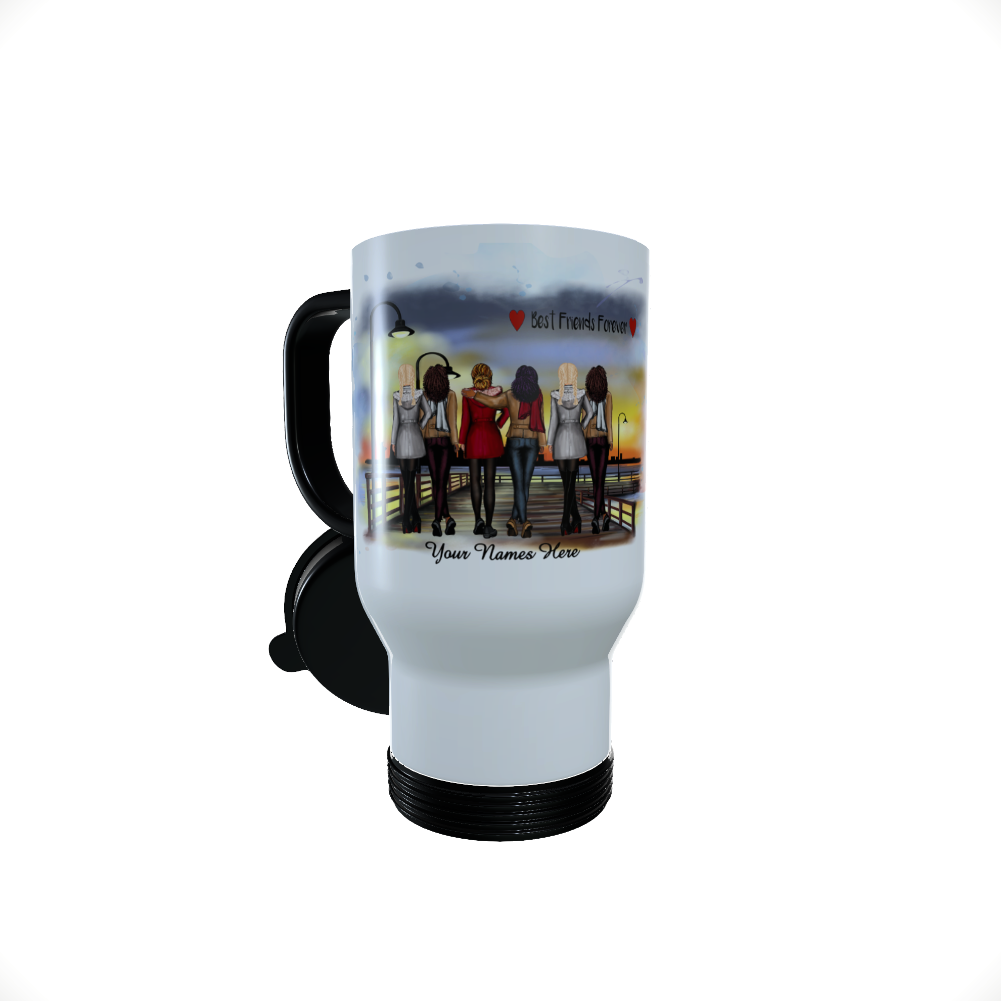 Best Friends New York Travel Mug, Gift for Best Friend